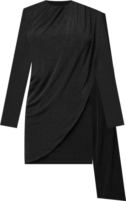 Women's Midnight Draped Mini Dress