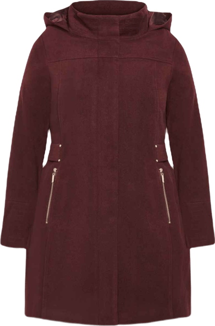 Women's Faux Wool Plain Coat