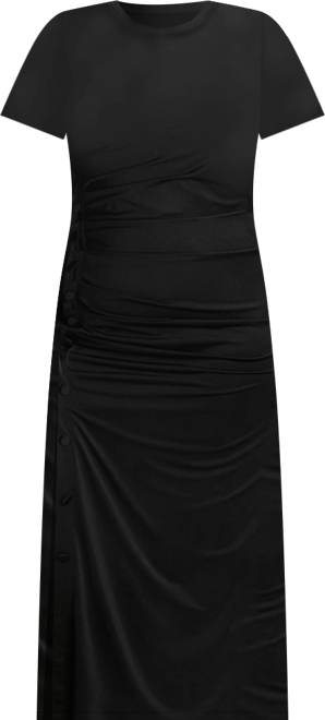 Women's Slinky Dress W Buttons