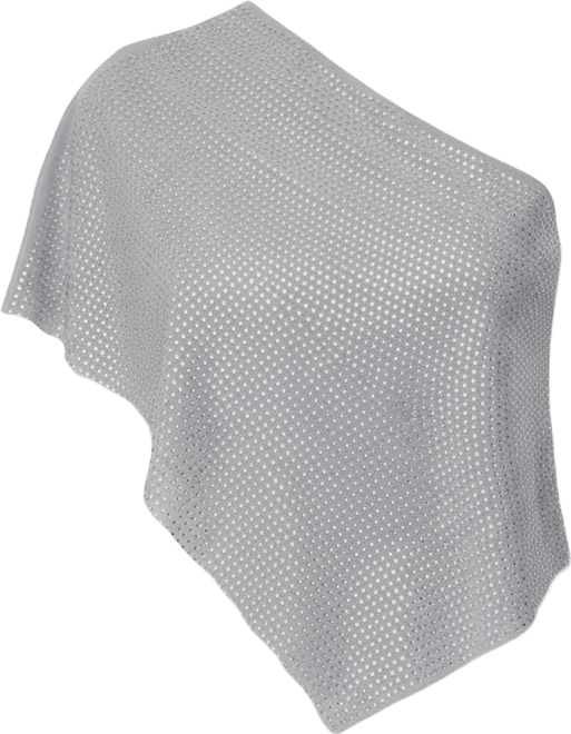 Women's Leanne Rhinestone One Shoulder Poncho Top