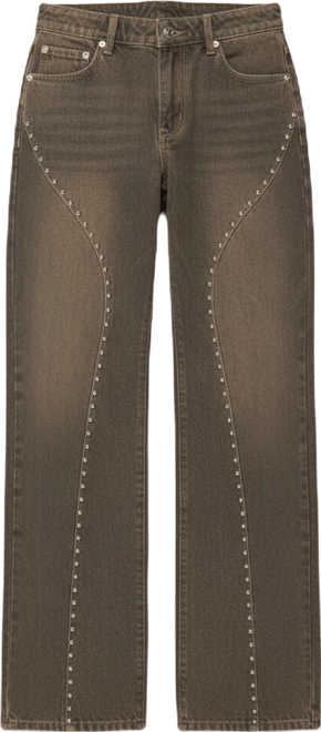 Women's Charliza Stud Low Rise Baggy Jeans