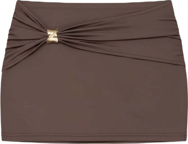 Women's Shaylo Clasp Ruched Mini Skirt