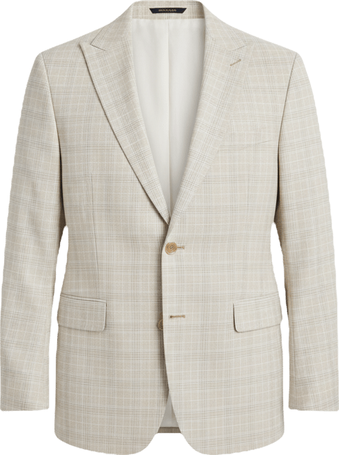 Stafford Mens Plaid Classic Fit Sport Coat, Color: Tan Blue - JCPenney