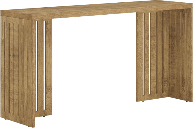 Bar Table, 63-Inch Counter Height Pub Table, Industrial Bar Height Table, Rectangular High Top Kitchen & Dining Counter Tables with Louvere