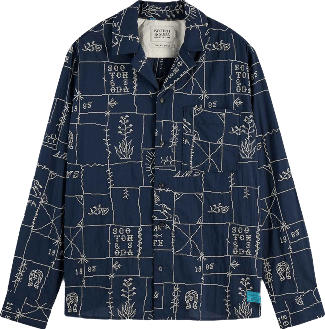 Men's All-Over Embroidered Shirt