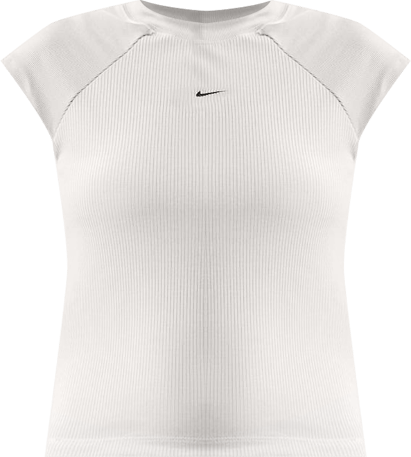 Nike Sportswear Chill Knit Playera de manga corta de tela de canalé ajustada para mujer (talla grande)