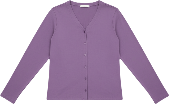 Women's V-Neck Button Front Top