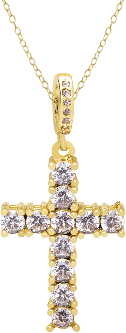 Cubic Zirconia (4.15 ct. t.w.) Cross Pendant Necklace