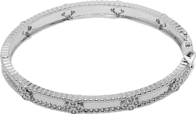 Cubic Zirconia (1.92 ct. t.w.) Clover Bangle