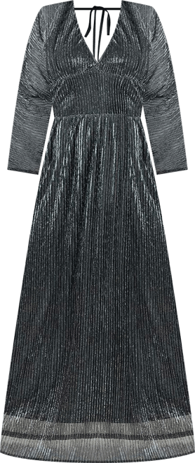 Plus Size Faux Wrap Maxi Dress