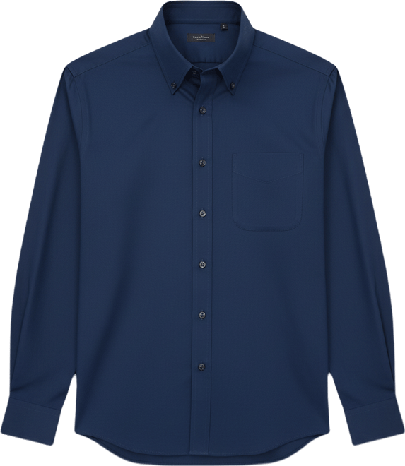 Men's Pinpoint Button Front Solid Dress Shirt, Macy's Exclusive