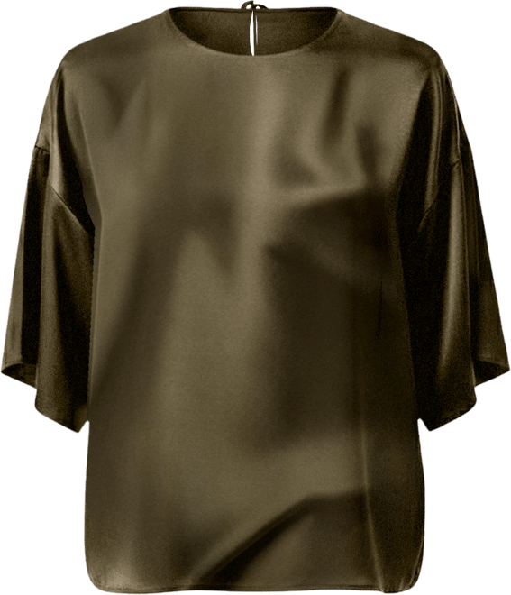 Women's Relaxed Silk Crewneck Blouse