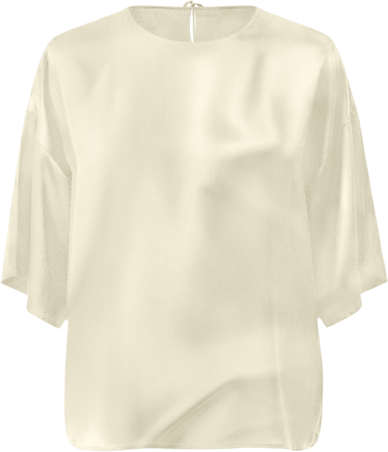 Women's Relaxed Silk Crewneck Blouse