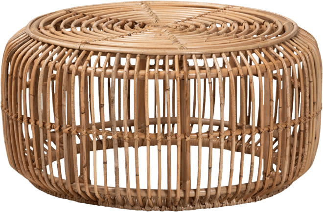 Aliane 30" Rattan Bohemian Coffee Table