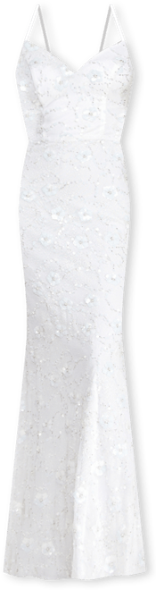 Juniors' Sequin Long Mermaid Gown