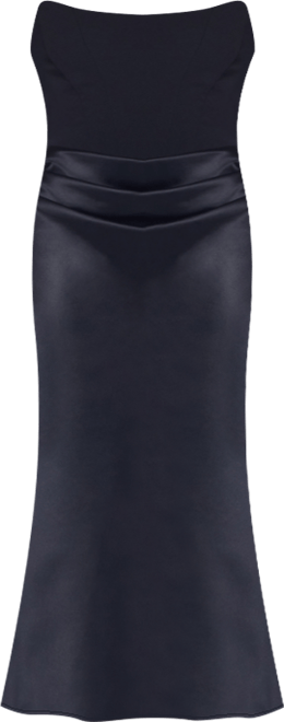 Juniors' Strapless Scoop Neck Midi Dress