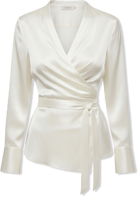 Women's Silk Wrap Blouse