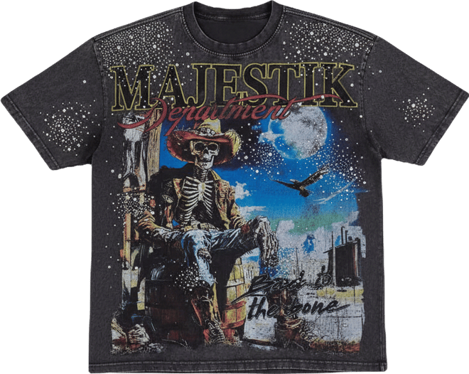 Majestik  Bad To The Bone Rhinestone T-Shirt