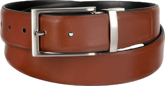 Men's Two-In-One Feather Edge Reversible Dress Belt