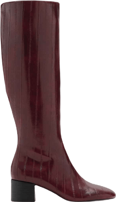 Women's Textured Heeled Boots