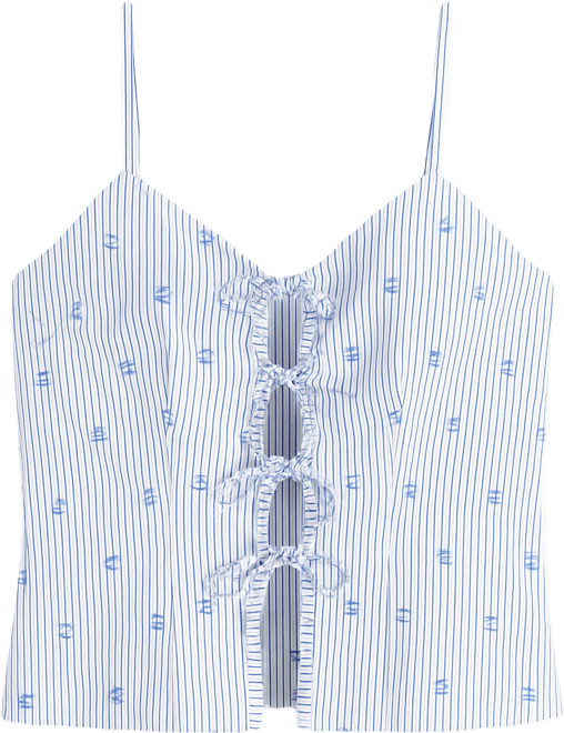 Women's Striped Tie-Front Tank Top, Macy's Exclusive