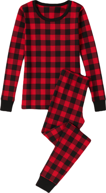 Women's SizeTwo Piece Cotton Plaid Holiday Pajamas