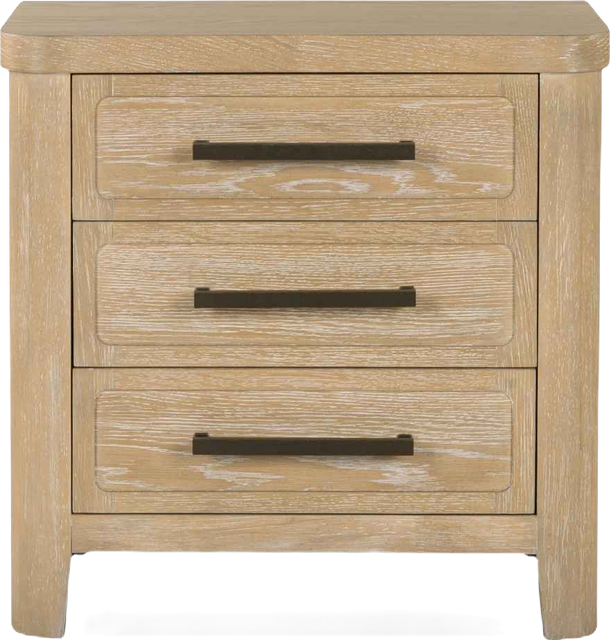 Marcel 28" Wood 3-Drawer Nightstand