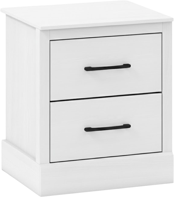 Wood Compact Floor Nightstand with Storage Drawers