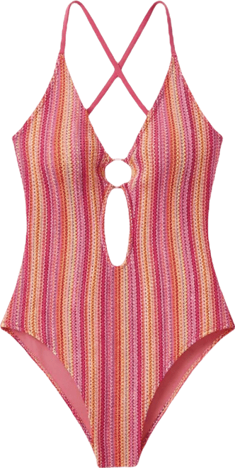 Women's Crochet Ring One Piece Swimsuit