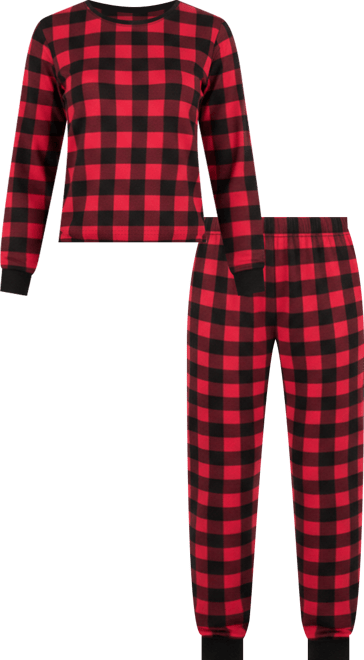 Women's Two Piece Cotton Plaid Holiday Pajamas