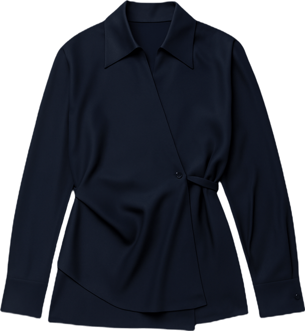 Women's Multipositional Silk Shirt