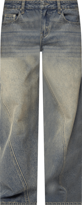 Women's Vintage Washed Low Rise Baggy Jeans