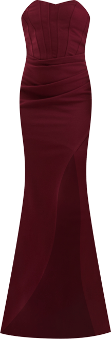 Juniors' Strapless Sweetheart-Neck Corset Gown