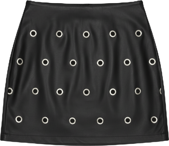 Women's Grommet A-Line Mini Skirt