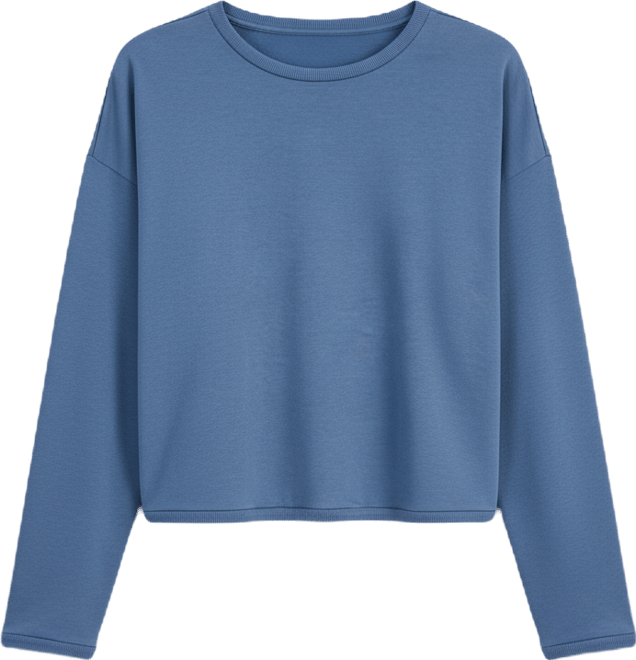 Women's Round Neck Cropped Box Top