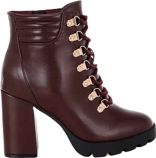Womens hamiltons lace up block heel boots
