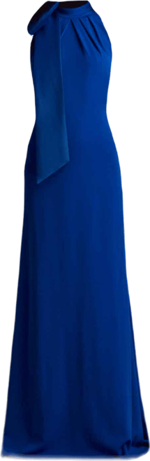 Women's Sims Taffeta Shoulder Bow Halter Gown Hibiscus