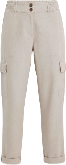 Women's Linen Smocked Cargo Pants, Macy's Exclusive