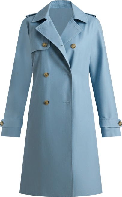 Plus Size Double-Breasted Belted Trench Coat
