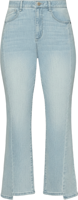Petite Skyrise Straight-Leg Step Hem Jeans
