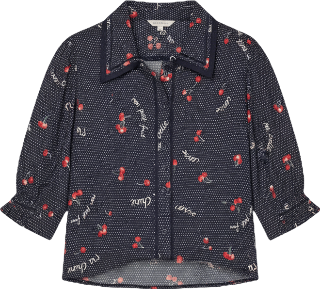 Petite Button-Down Woven Shirt