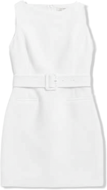 Women's Azra Twill Belted Back Zipper Mini Dress