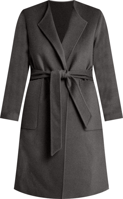 Women's Cashmere Belted Lapel Coat
