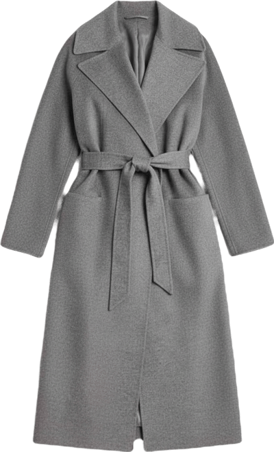 Women's Pure Cashmere Wrap Belted Midi Coat