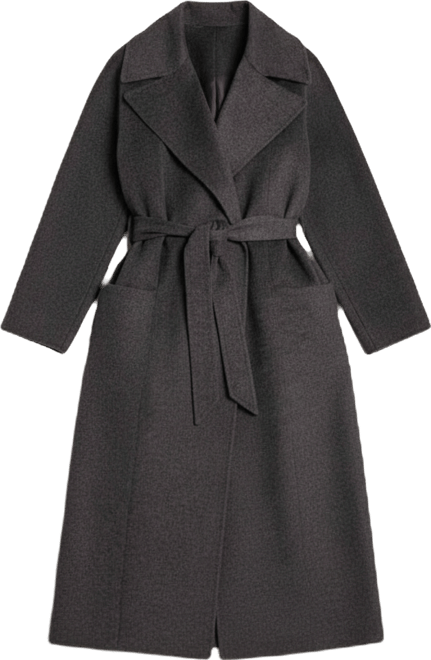 Women's Pure Cashmere Wrap Belted Midi Coat