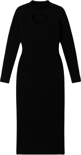 Women's Heart Cutout Midi Dress