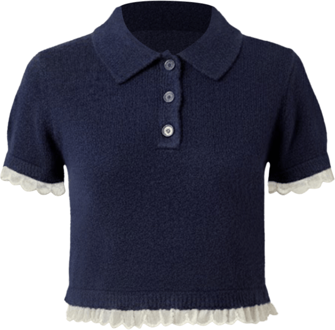 Women's Scallop Detailed Knit Top