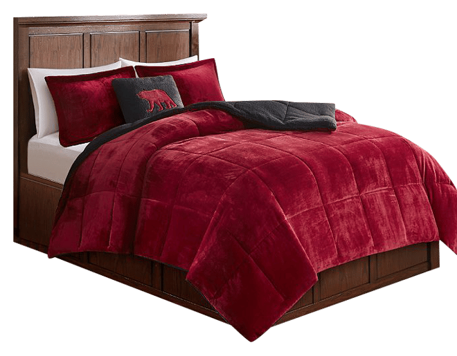 Woolrich alton plush to cheap sherpa fleece comforter set