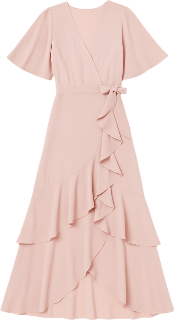 angel sleeve bridesmaid dresses Champagne Satin Bridesmaid Dress
