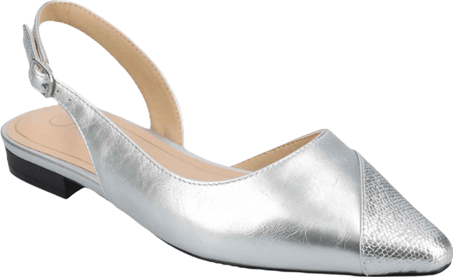 Women's Daphnne Slingback Pointed Cap Toe Flats